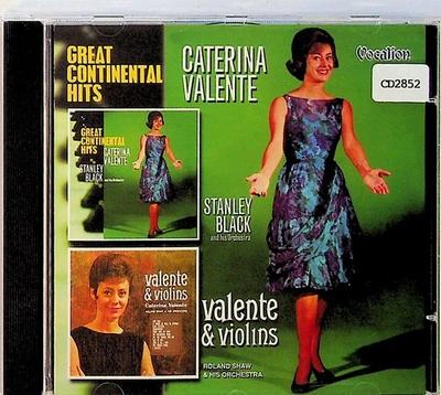 Caterina Valente – Great Continental Hits / Valente & Violins CD (2on1 Vocalion) - Image 1 of 3