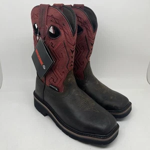 Wolverine Rancher Aztec Western Steel Toe WP Leather Work BOOTS Men’s Red Sz 5M - Picture 1 of 12