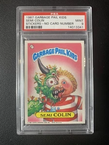 Garbage Pail Kids #355B SEMI COLIN No Number ERROR 9th Series 1987 PSA MINT 9 - Bild 1 von 4