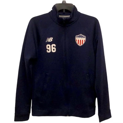 Chaqueta de fútbol New Balance azul marino cremallera completa PEQUEÑA Foto 1 de 4