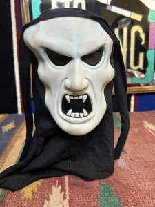 Vintage Scream Fun World Ostern unbegrenzt Vampir Phantom Maske BAUMWOLLMANTEL - Bild 1 von 10