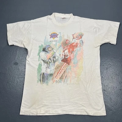 Camiseta De Colección Super Bowl XXIX San Francisco 49ers Gráfica Grande Blanca THRASHED  Foto 1 de 4