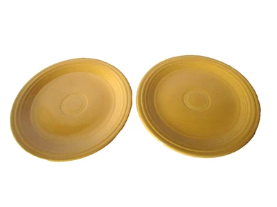 Plato de ensalada genuino Fiesta Ware 9,5" amarillo ~ Lote de 2 Foto 1 de 4