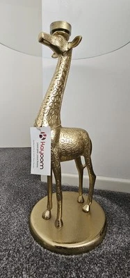 Gold Solid Metal Giraffe Side Table - Image 1 of 4