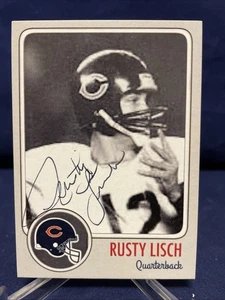 Rusty Lisch Chicago Bears handsignierte Custom Karte - Bild 1 von 2