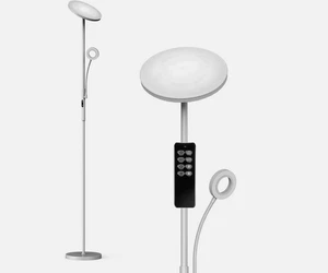 Anten Stehlampe LED 30W Nickel | 3330LM Deckenfluter LED mit Fernbedienung NEU - Bild 1 von 2