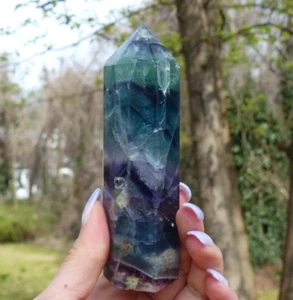 Rainbow Fluorite AAA Exceptional High Grade Quality with Fire Flash Prism Tower - Picture 1 of 10