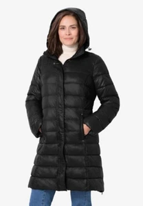 WOMAN WITHIN LONG PACKABLE PUFFER JACKET, SIZE 4X, 34/36, (ID#8302234-C1) - Picture 1 of 1