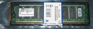 1x 1GB KINGSTON DDR1 RAM 266MHz PC2100 DIMM 184-pol. CL2,5 KVR266X72C25/1G ECC - Bild 1 von 1