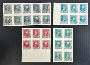 1938 Spain Set of 4 Imperf Proof Blocks King Ferdinand II 30c Stamps - Picture 1 of 2