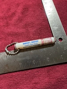 Vintage Zahnstocherhalter Schlüsselanhänger, Barker’s Bootery Schuhgeschäft in Mobridge, SD. - Bild 1 von 5