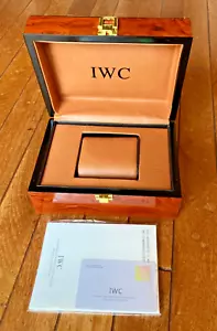 IWC Empty Wooden Watch Box Good Condition with Manual & Garantie Card #R39 - Picture 1 of 12
