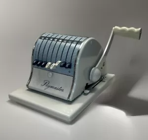 Paymaster Series X-2000 Check Writing Machine Vintage Blue/White MINT (No Key) - Picture 1 of 18