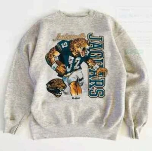 Jacksonville Jaguars NFL Retro Ash Color Sweatshirt Unisex Men Women KH9437 - Picture 1 of 3