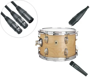 Top and bottom tom miking cable w/ phase reverse drum microphone mic over under - Picture 1 of 11