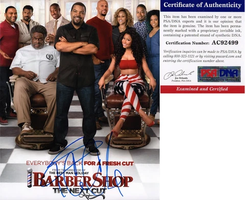Ice Cube Signed 11x14 Photo Barbershop NWA PSA/DNA Authenticated COA Cover