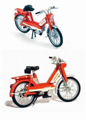 Mobylette PEUGEOT 103 L From 1972 Orange 1/18 NOREV Central Stand Broken - Image 1 of 4