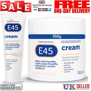 E45 Cream Moisturiser Dry Sensitive Skin Itchy Irritated Red Eczema Dermatitis - Picture 1 of 32