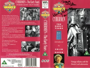 Doctor Who: The Cybermen - The Early Years VHS Cover Signed by WENDY PADBURY +1 - Picture 1 of 1