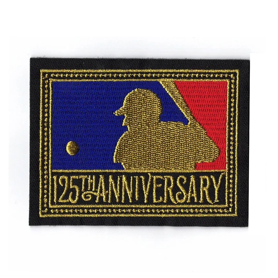 1994 MLB Major League Baseball 125th Anniversary (Black) Jersey Sleeve Patch - Image 1 of 1