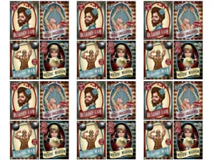Vintage Circus Poster Cutouts Bulk Pack 24 Pieces Carnival Party Decorations New - Picture 1 of 6