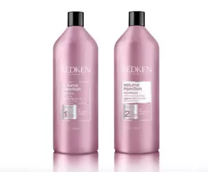 REDKEN VOLUME INJECTION SHAMPOO & CONDITIONER LITER SET 33OZ EACH - Picture 1 of 1