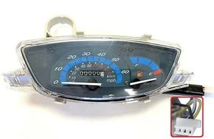 3 WIRES Speedometer CLUSTER FOR 50CC GY6 MOPED MOTORCYCLE SCOOTER SD16 - Picture 1 of 3