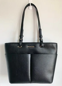 NWT Authentic MICHAEL KORS Bedford Medium Top Zip Pocket Tote in Black $298 - Picture 1 of 11