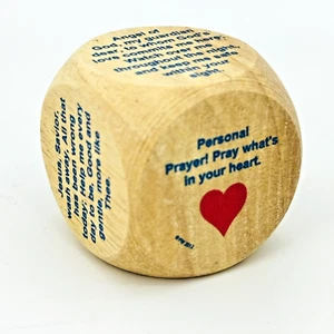 Nuovo Cubo di Preghiera stampo 1,5" legno massello 6 lati dadi di preghiera regalo religioso - Foto 1 di 9