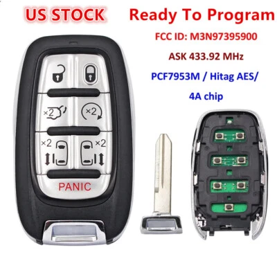 For Chrysler Pacifica 2017 2018 2019 2020 2021- 2023 Remote Key Fob M3N-97395900 Foto 1 de 4