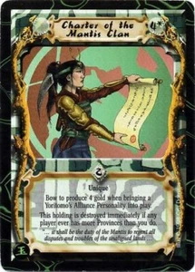 Legend of the Five Rings L5R CCG Jade Edition Charter of the Mantis Clan - Picture 1 of 1