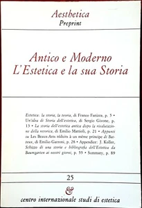 Rivista 'Aesthetica Preprint' nr. 25: Antico e moderno:..., Ed. C.I.S.E., 1990 - Imagen 1 de 1