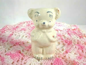 Vtg BEAR SALT & PEPPER SHAKER SINGLE AMERICAN BISQUE I`ve been told - Picture 1 of 5