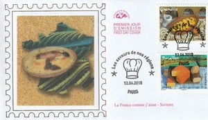 FRANKREICH 2010 FDC DIE GESCHMACKSRICHTUNGEN UNSERER REGIONEN YT AUFKLEBER 431 UND 433 - Bild 1 von 1