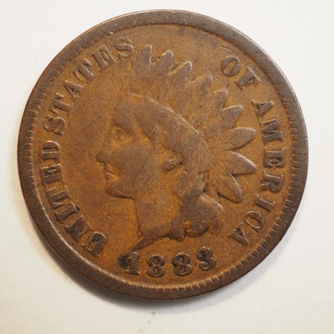 1883 INDIAN HEAD CENT **NICE COIN!** - FREE SHIPPING! A3037 Cover
