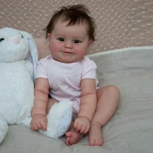 20" Reborn Baby Dolls Silicone Vinyl Newborn Cloth Body Girl Boy Maddie Kid Gift - Picture 1 of 4