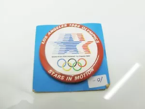 Pulsante Pinback Vintage Stars in Motion 1984 Stati Uniti XXIII Olimpiadi Squadra - Foto 1 di 2