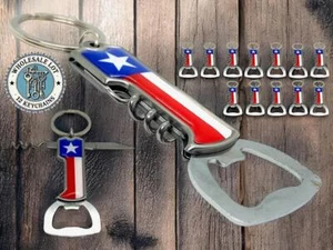 GROSSHANDEL MENGE 12 Western Texas Flagge Korkenzieher Flaschenöffner Souvenir Schlüsselanhänger - Bild 1 von 5