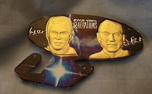 Star Trek Generations Gold Silver Coin Captain Kirk Picard Next Signed Retro 80s