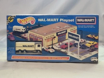 Vintage Hot Wheels 1991 Wal-Mart Playset W Highway Hauler and Protective Sleeve - Image 1 of 4