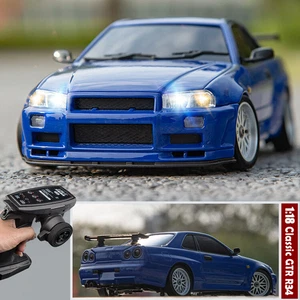 RC Drift Giroscopio Auto Full Proporzionale RWD Telecomando GTR R34 Fast & Furious - Foto 1 di 24