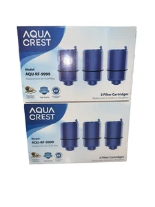 AQUA CREST Model AQU-RF-9999 - 5 Filter Cartridges New - Picture 1 of 2