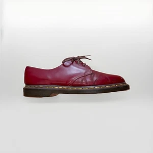 Zapatos de cuero vintage Dr Marten 1461 Oxford rojo cereza talla 12 HECHOS EN INGLATERRA - Imagen 1 de 8