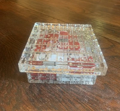 Juego de dominó Fifth Avenue cristal REPUJADO de colección 6x6x2,75H RARO Foto 1 de 4