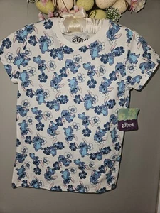 Disney - Floral Stitch Girl's T-shirt -size 14 NWT - Picture 1 of 5