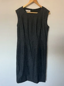 Hobbs Wool Mix Grey Sleeveless Shift Dress Size 12 - Picture 1 of 6