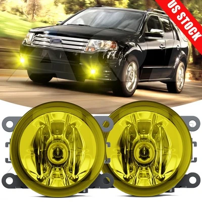 LED Front Bumper Fog Light Lamp Pair For Ford Taurus X 2008-2009 Clear Lens Foto 1 de 4