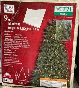 9ft Montrose Douglas Fir LED Pre-Lit Christmas Tree T21 - Picture 1 of 3
