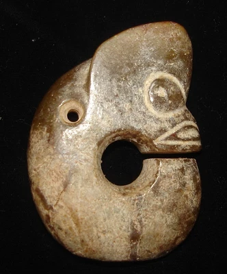 5000 años de antigüedad AMULETO DE PIEDRA CON CARA ÁNGEL DIOS DEMONIO 3000BC Foto 1 de 3