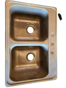 Lyons Fiberglass Kitchen Sink Brushed Nickel 3 Hole - Picture 1 of 2